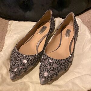 Badgley Mischka rhinestone flats